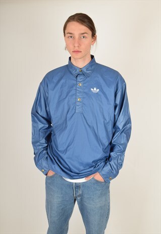 VINTAGE 80S ADIDAS WINDBREAKER - SHIRT MADE IN ITALY (3328)