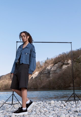 REWORKED CROP PARKA "BLEU DE TRAVAIL"