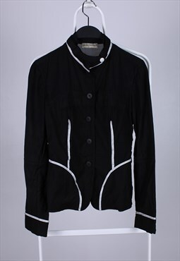 Emporio Armani buttons ups shirt S M black linen cotton