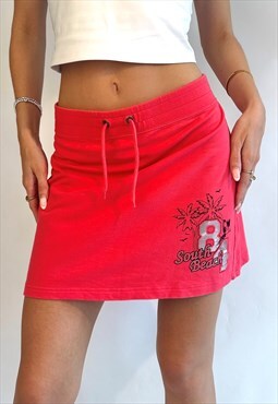 Vintage 00s Yes No South Beach Hot Pink Mini Skirt