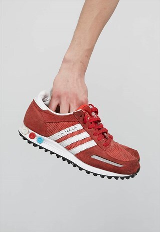 VINTAGE RED ADIDAS SUEDE TRAINERS