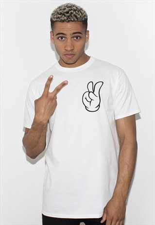 HAND GESTURE WHITE TEE