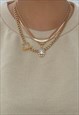 CEASER. GOLD T BAR TOGGLE CHAIN NECKLACE