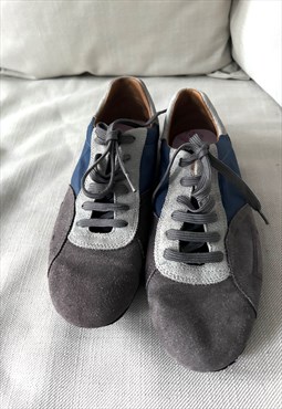 Retro Suede Color Block Sneakers - EU39 UK7 US8