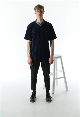 BLUE V-NECK SHIRT / SUMMER MENS TEE