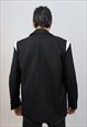 FORMAL BLAZER GOING OUT JACKET UTILITY CHAIN BOMBER IN BLACK