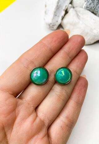 IRIDESCENT GREEN STUDS