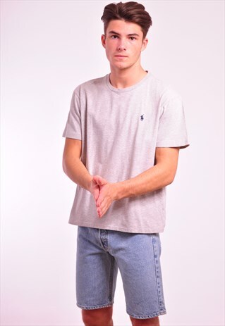 VINTAGE RALPH LAUREN 90S RETRO GREY T-SHIRT