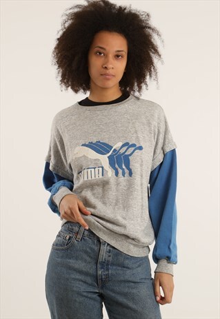 VINTAGE PUMA PRINTED SWEATSHIRT