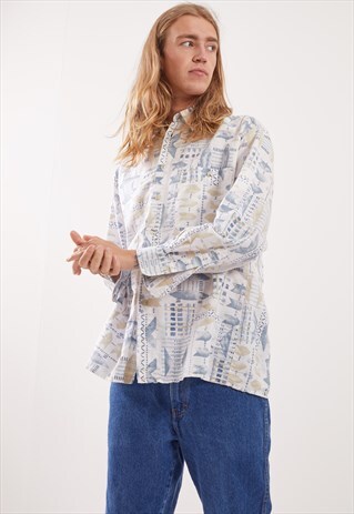 VINTAGE PATTERNED FESTIVAL LONG SLEEVE SHIRT