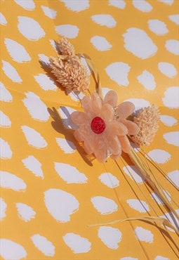 Pink Daisy Style Flower Shape Claw Hair Clip