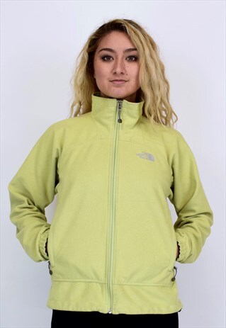 VINTAGE 90'S YELLOW/GREEN NORTH FACE FLEECE JACKET