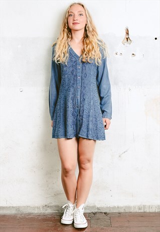 VINTAGE 90S GRUNGE MINI DRESS