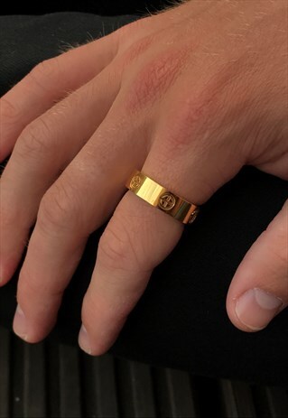 POLISHED SILVER NUT & BOLT RING