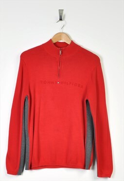 Vintage Tommy Hilfiger 1/4 Zip Sweater Ladies Large SW12017