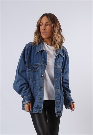 DENIM JACKET FACE TO FACE OVERSIZED FITTED UK 24 (6AY)