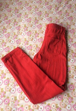 Vintage 90s Red Corduroy Jeans