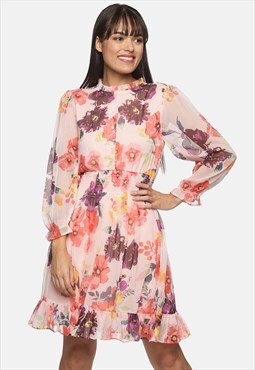 IS.U Multicolor floral printed voluminous short dress