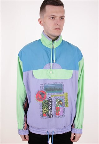 90S VINTAGE ADIDAS SHELL ANORAK JACKET AA88951