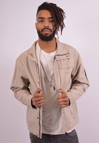 CHAMPION MENS VINTAGE JACKET MEDIUM BEIGE 90S
