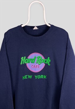 Vintage Hard Rock Cafe Sweatshirt New York Blue Large