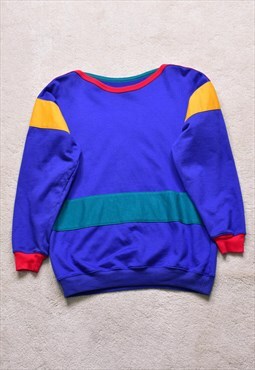 Women's Vintage 90s St Michael Bright Colour Block Sweater
