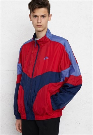 VINTAGE RED BLUE NIKE ZIP TRACK JACKET
