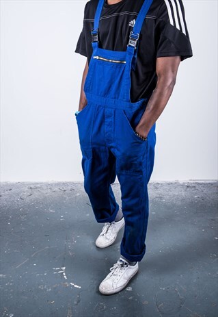 VINTAGE BLUE DENIM DUNGAREES