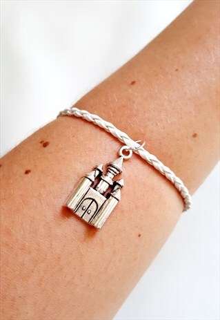 CASTLE CHARM BRACELET WHITE