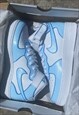 CUSTOM AIR FORCE 1 MIDS MULTI BLUE COLORWAY TRAINERS