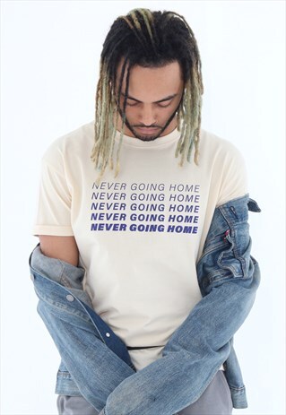 NEVER GOING HOME CREAM TSHIRT