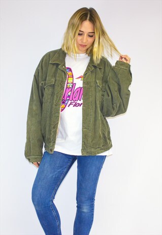 VINTAGE 90'S CORDUROY PADDED BOMBER JACKET