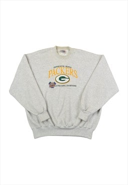 Vintage NFL Green Bay Packers Super Bowl Sweatshirt Grey XL