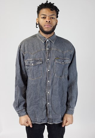 VINTAGE 90S GREY DENIM SHIRT
