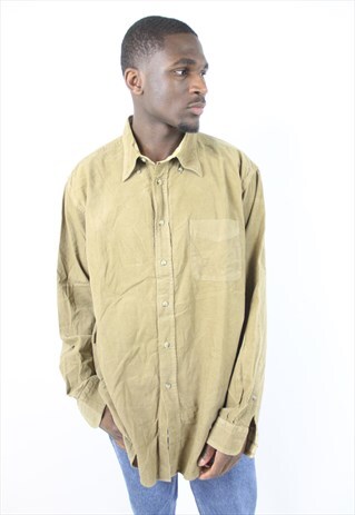 VINTAGE CORD 90'S TAN SHIRT