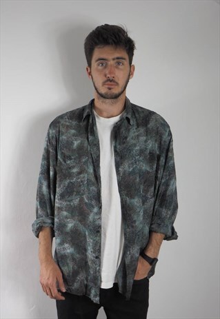 VINTAGE DARK CLOUD PRINT SHIRT