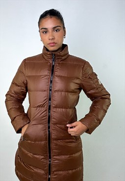 Brown y2ks Moncler Mokacine Puffer Jacket Coat