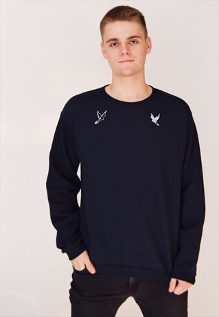 NAVY GE BIRDS SWEATSHIRT