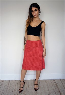 Red polka dot skirt