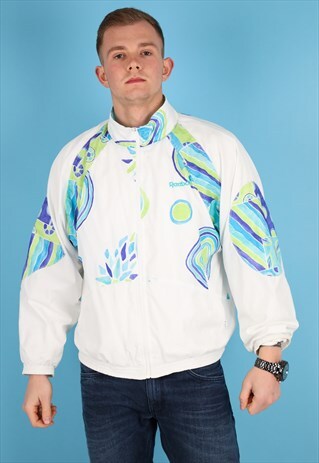 VINTAGE REEBOK SHELL JACKET IN MULTI NJ766