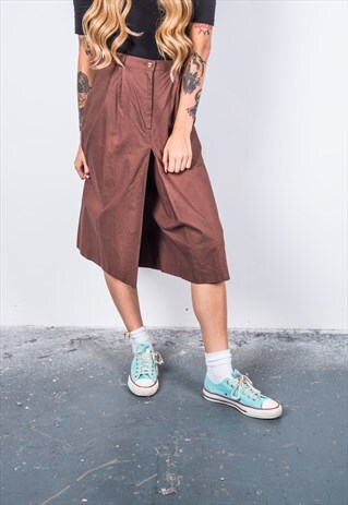 VINTAGE BROWN WIDE-LEG TROUSERS