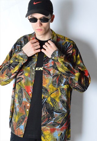 VINTAGE 90S ABSTRACT LONG SLEEVE SHIRT