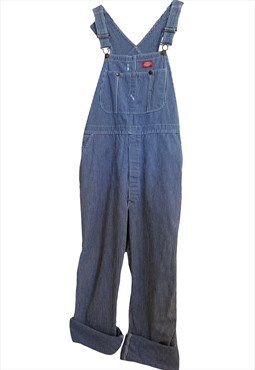Vintage 80s Dickies Overalls Pinstripe Oversized Dungarees