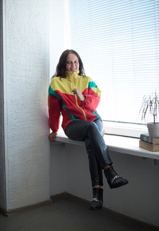 VINTAGE 80'S COLOUR BLOCK JACKET