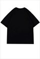 EMOJI T-SHIRT RETRO GRAPHIC TEE Y2K SPACE TOP VINTAGE BLACK