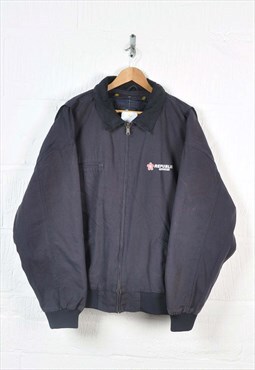 Vintage Workwear Arctic Jacket Aztec Thermal Lined Navy XXL