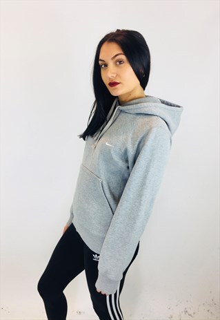 VINTAGE NIKE SWOOSH EMBROIDERED HOODIE