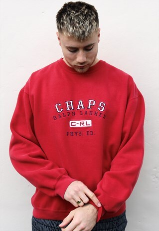 RED CHAPS RALPH LAUREN SWEATSHIRT