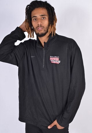 VINTAGE NIKE 1/4 ZIP SWEATSHIRT BLACK