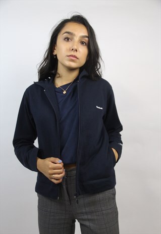 VINTAGE REEBOK NAVY ZIP HOODIE